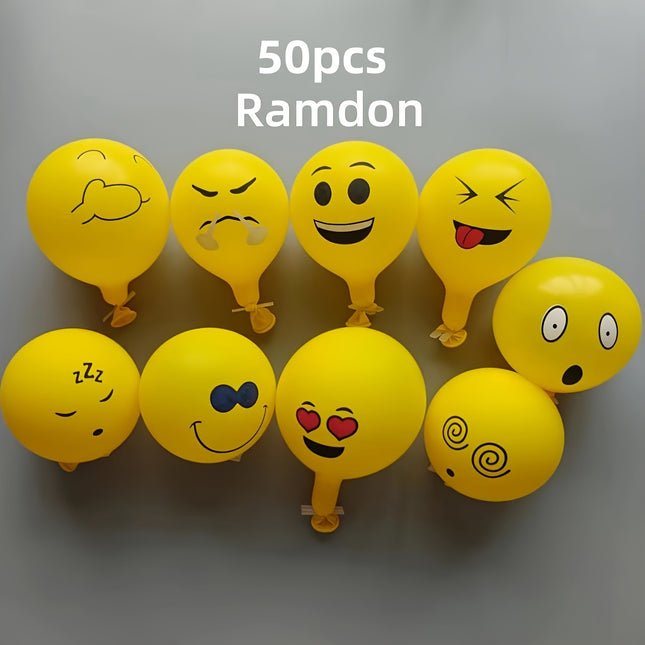 50pcs 30.48 cm Smile Printed Balloons