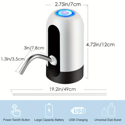 USB Rechargeable Water Pump - Portable & Effortless Dispensing