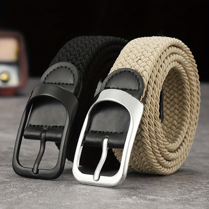 Elastic Woven Belt with Buckle