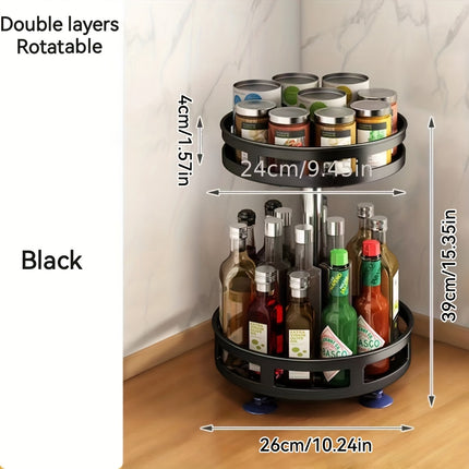 Sleek Rotating Organizer - Adjustable Height for Any Space
