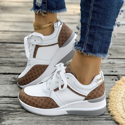 Chic Colorblock Leopard Sneakers