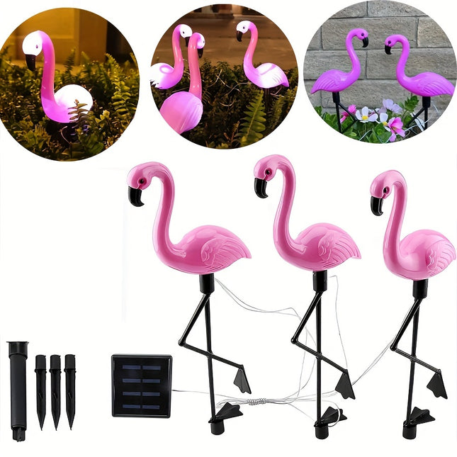 Solar Flamingo Lights - Fun Outdoor Garden Decor