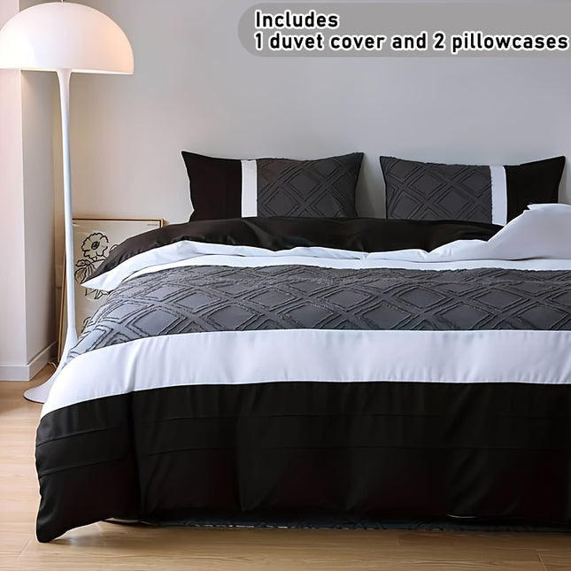 Patchwork Tufted Duvet Cover Set - Stylish & Comfortable