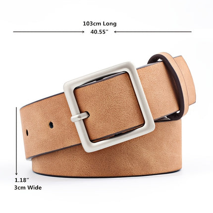 Women’s PU Leather Square Belt