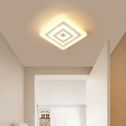 Amansour Modern LED Ceiling Light - Square Acrylic Design