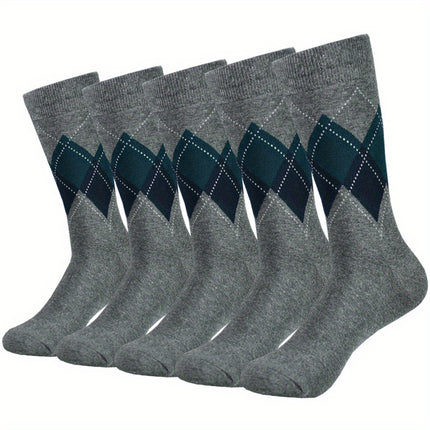 Men's Colorblock Rhombus Crew Socks