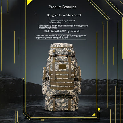 80L Hiking Travel Backpack