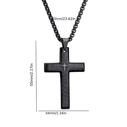 Trendy Engraved Cross Necklace