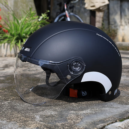 PEMILA Adult Bike Helmet with Visor – Safe & Stylishntain Cycling Helmet, Size L (57-63cm) - Black