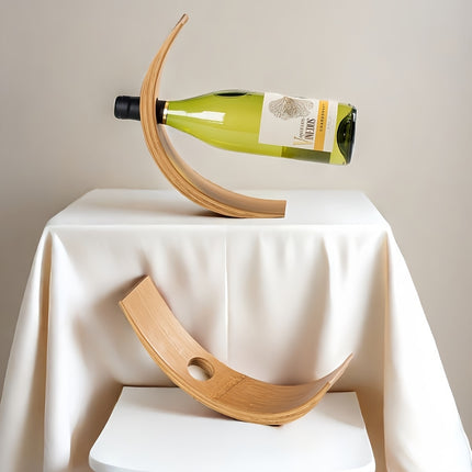 Creative Nan Bamboo Desktop Wine Rack – Elegant Wine Display