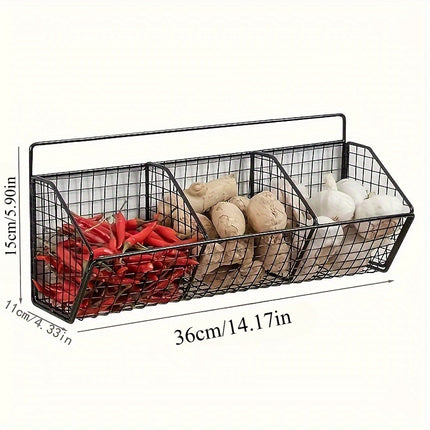 Stylish Adjustable Kitchen Storage Basket – Organize with Ease - Monti Bargains