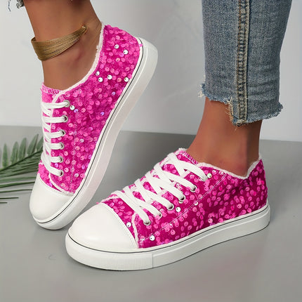 Sparkly Sequin Canvas Sneakers