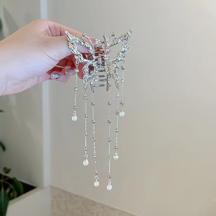 Elegant Butterfly Tassel Braided Hair Clip