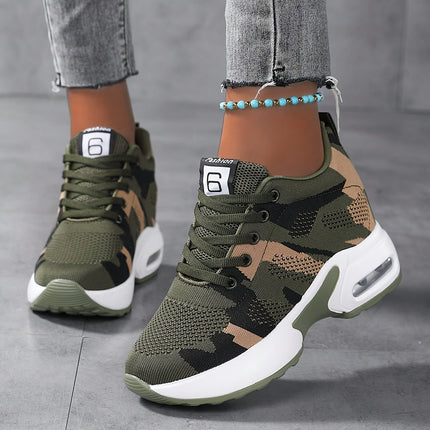 Women's Camouflage Lace-Up Sneakers