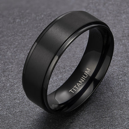 PANASH 8MM Titanium Steel Ring
