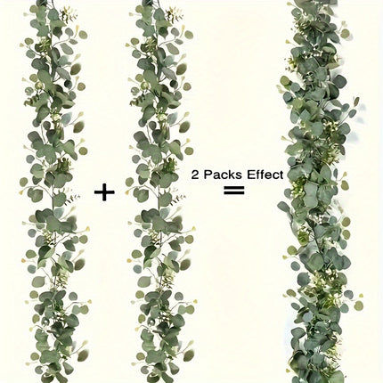 Faux Eucalyptus Garland - Elegant Decor for Any Occasion