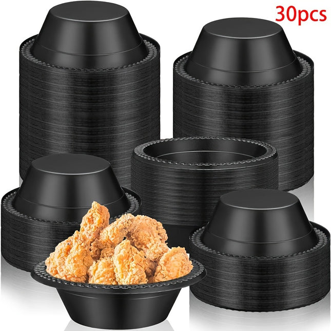 30/10 Pack High-Index Plastic Geometric Pattern Bowls
