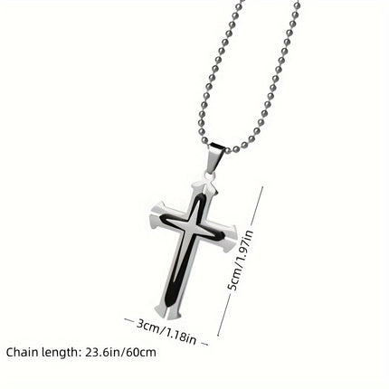 Men's Multi-layer Cross Necklace