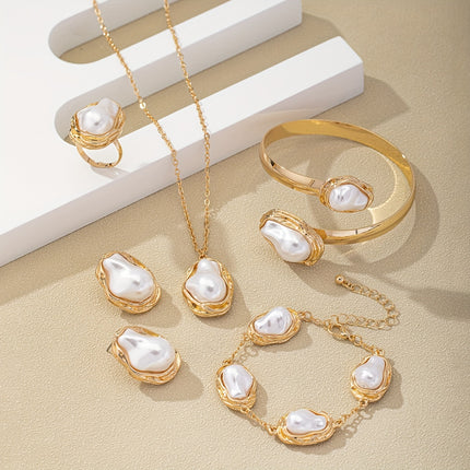European & American Pearl Jewelry Set