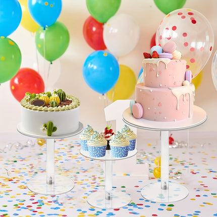 1pc Elegant Transparent Acrylic Cake Stands