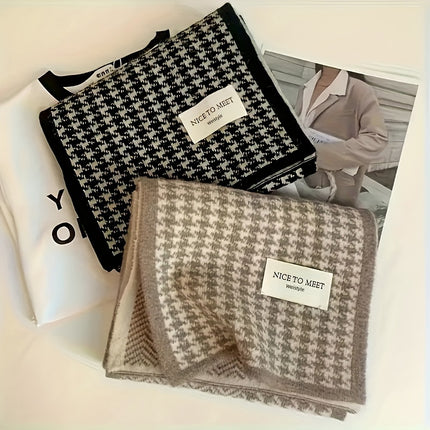 Men's Checkered Winter Fashion Scarf