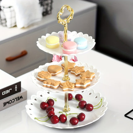 Elegant 3-Tier Dessert Stand – Perfect for Any Celebration!