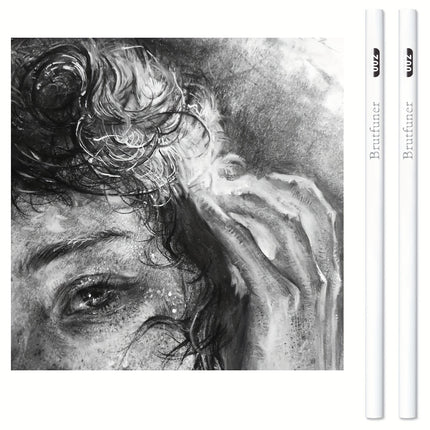 Professional White Charcoal Pencils Set