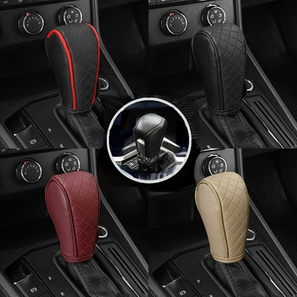 Universal PU Leather Anti-Slip Gear Shift Knob Cover