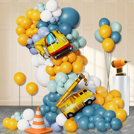 131 Pcs Construction & Traffic Vehicle Theme Arch Balloon Set