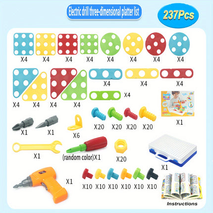 STEM Design & Drill Toy – Creative Engineering Building Kit - Monti Bargains