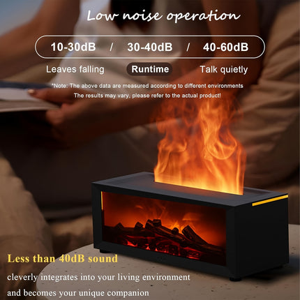 Fireplace Aromatherapy Diffuser - Cozy Mist & Flame Design