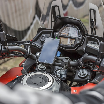 Anti-Shake Motorcycle Phone Mount – 360° Rotation Handlebar Clamp