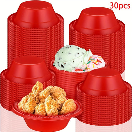30/10 Pack High-Index Plastic Geometric Pattern Bowls