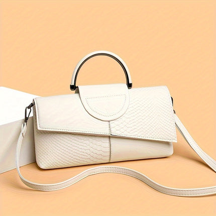 Two-Tone Snake Skin Mini Clutch
