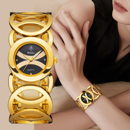 Elegant Golden Women's Quartz Watch