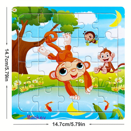 20-Piece Wooden Jigsaw Puzzles – Fun Learning for Kids! - Monti Bargains