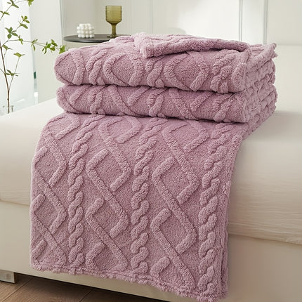 FAGEJIE Plush Lamb Fleece Throw Blanket - Cozy & Stylish