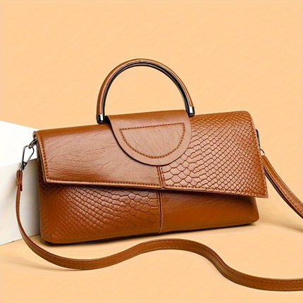Two-Tone Snake Skin Mini Clutch