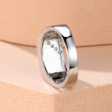 Classic Triangular Black Oil Drop Ring