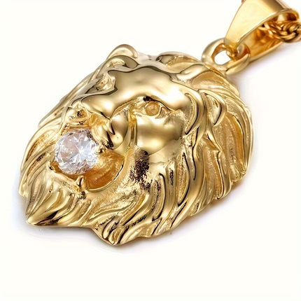 Classic Punk Lion Pendant Necklace