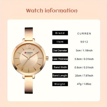 CURREN Women's Golden Quartz Watch