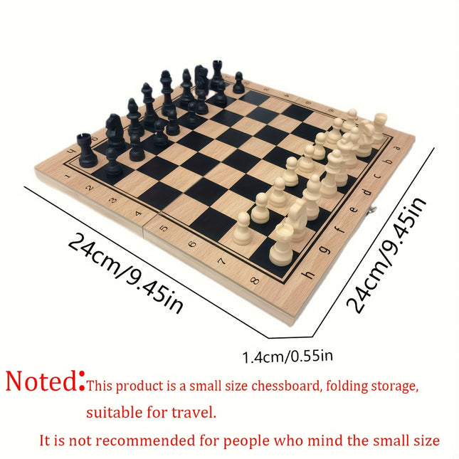 Premium 3-in-1 Wooden Chess Set – Ultimate Game Night