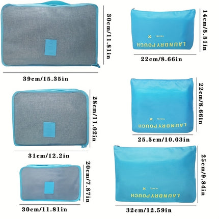 6-Piece Travel Packing Cubes Set