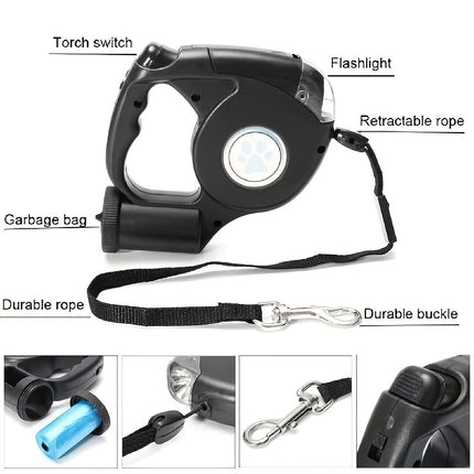 Lighted Retractable Dog Leash - Monti Bargains