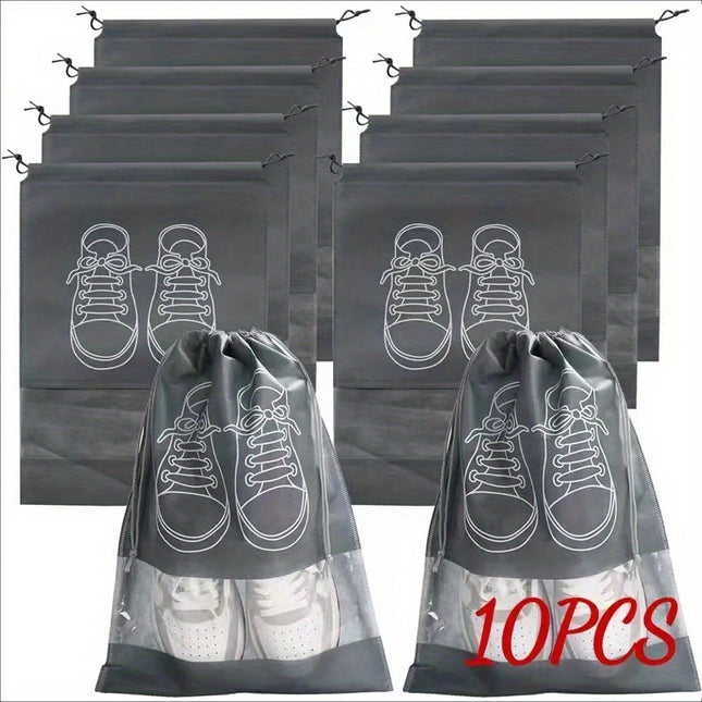 10-Piece Travel Shoe Storage Bags
