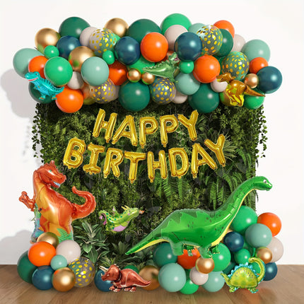 167 pieces of dinosaur balloon arch wreath set