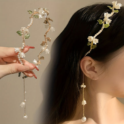 Elegant Lily Pearl Hair Hoop