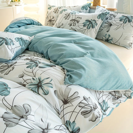 Elegant Floral Print Duvet Cover Set - Soft & Cozy