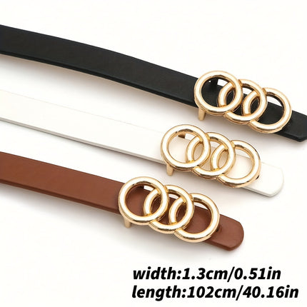 3-Piece Casual Fashion Belt Set