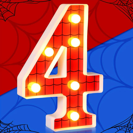 1pc Spider LED Numbers Light For Birthday Decoration
